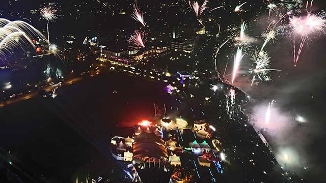 Silvester am Meer Feuerwerk